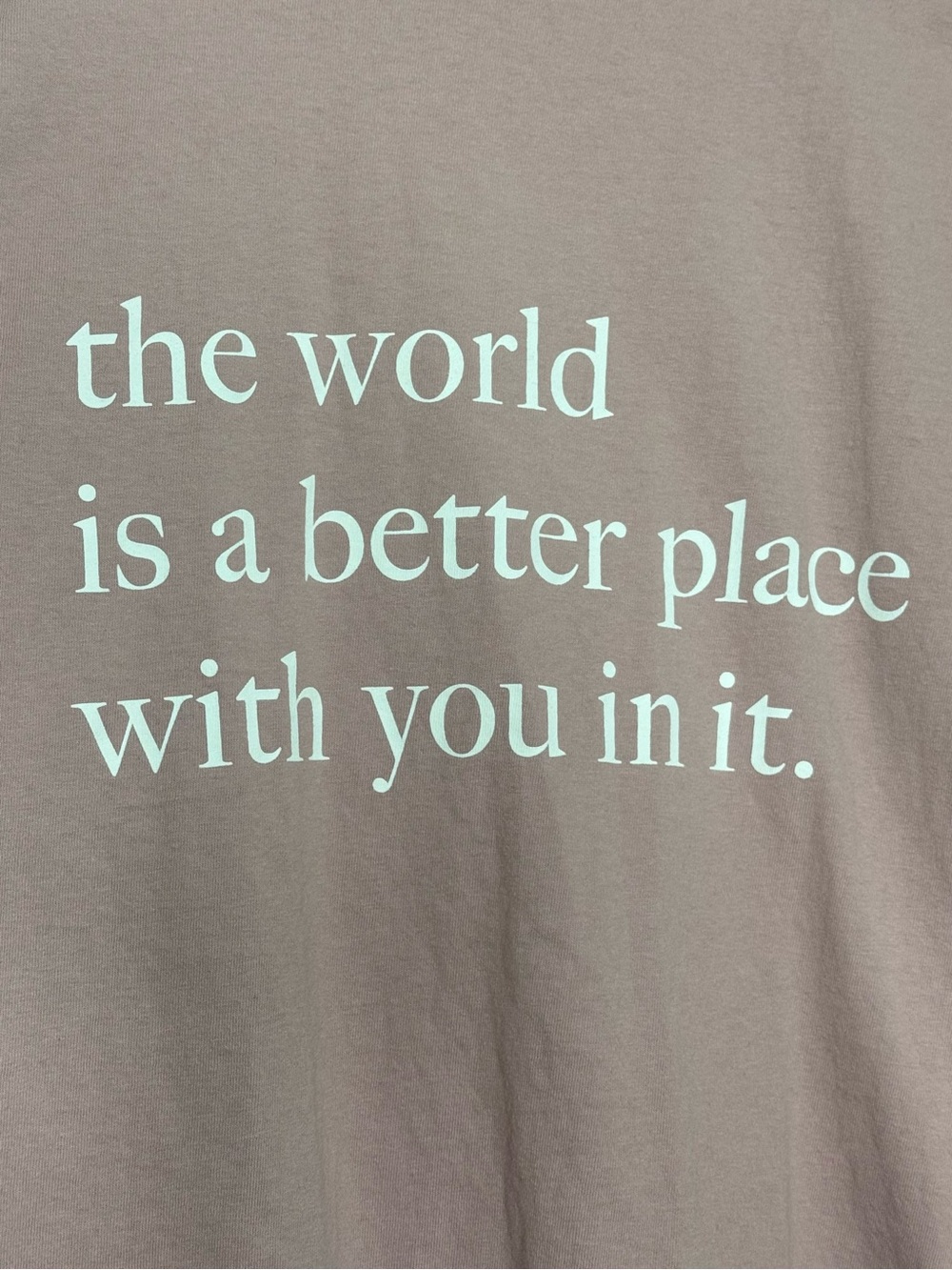 Fashion Nova XL Mauve Pink “The World Is a Better Place” Graphic T-Shirt